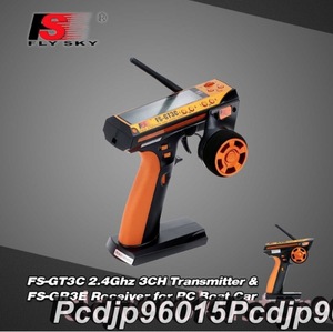 オリジナルフライスキーFS-GT3C 2.4Ghz 3CH AFHDS自動周波数ホッピングデジタルシステムトランスミッタ＆FS-GR3E RCボート車用2.4Ghz 3CH