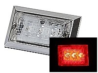 LED3 ハイパワーフラットマーカーランプNEO（ネオ）DC12v/24v共用　レッド（クリアーレンズ仕様）No.534506