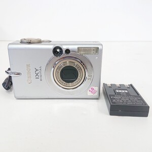 【通電確認】『Canon キャノン IXY DIGITAL 500 PC1084 コンパクト デジタルカメラ バッテリー付き シルバー』デジカメ コンデジ 