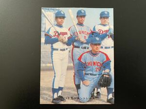カルビープロ野球カード1974年　No.37　星野・高木・谷沢・島谷
