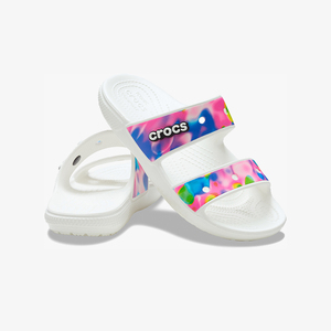 26cm クロックス クラシック ソーラライズド サンダル ホワイトｘピンク Classic Solarized Sandal White Pink M8W10 新品