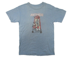 レア☆廃盤 ANTIHERO アンタイヒーロー ANDY ROY アンディ ロイ Tシャツ 水色 SIZE:S.the driven コンソリ hardluck consolidated lowcard