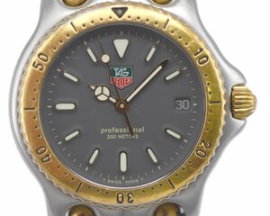 [中古品] 稼働品【TAG Heuer】 タグホイヤー セル プロフェッショナル 200m S95.213 コンビ グレー文字盤 クォーツ 稼働品 中古品