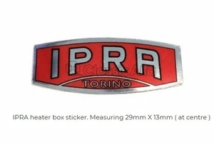 アルファロメオ ステッカー Alfa Romeo IPRA RED HEATER BOX STICKER Measuring 29mm X 13mm デカール