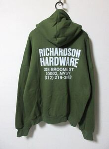 訳あり 未使用 定価39600円 Richardson リチャードソン Hardware Hoodie サーマル スウェット パーカー L