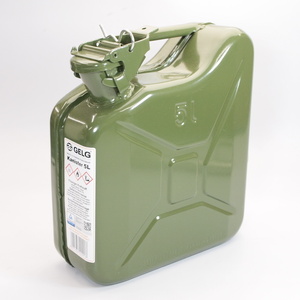 Fuel jerry can 5l -FA ITAlIA metal - olive green - ベスパ フロントラックサイズ メタル缶 タンク PX200E PX200FL PX50FL PX125FL