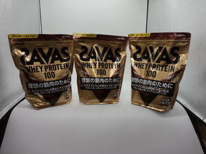 B0381 未開封品 健康食品 ザバス ホエイ プロテイン 100 980g×3袋 リッチショコラ味 SAVAS WHEY PROTEIN 100