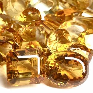 ★天然シトリン43点おまとめ★J 60g/300ct ルース 裸石 宝石 jewelry 黄水晶 クォーツ citrine 