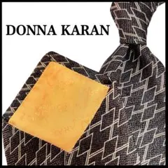 美品 ネクタイ DONNA KARAN ダナキャラン シルク ブラウン ブランド