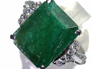 1IKL10945SS【売り切り】新品仕上【RK宝石】≪Emerald≫ 天然エメラルド 特大9.68ct 極上ダイヤモンド Pt900 超高級リング ダイヤ