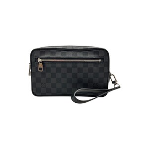 〇〇 LOUIS VUITTON ルイヴィトン ダミエ グラフィット ポシェット カサイ セカンドバッグ N41664 ブラック やや傷や汚れあり