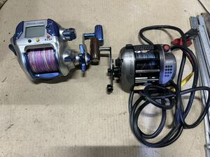 (M)電動リール SHIMANO 探検丸3000H Olympic SEAHUNTER 06MD まとめて2点 現状中古品