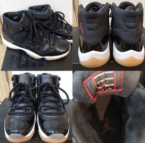 NIKE AIR JORDAN 11 RETRO 72-10 BLACK GYM REDナイキ 27cm エアジョーダン11 レトロ