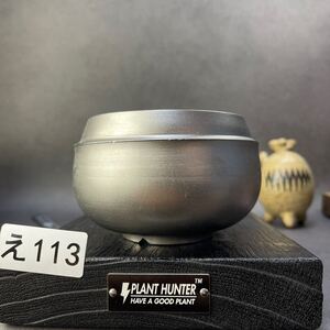 え113 HAND MADE 3.5号 植木鉢 陶器 （塊根植物 invisible inkraw life factory SRL 信楽焼　伝市鉢　カタチ製作所 グラキリス）