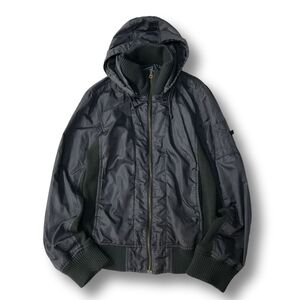 《良品◎》ALPHA INDUSTRIES アルファインダストリーズ★フード着脱*ミリタリージップアップジャケット*グレー*サイズM(MW4352)◆S80