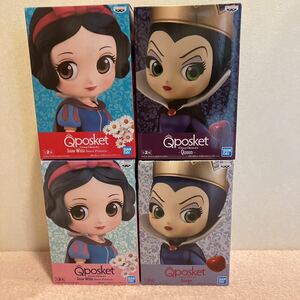 #D77【4体まとめ売り★未開封品】Q posket Disney Character -Snow White Sweet Princess- 　Q posket Disney Character -Queen-