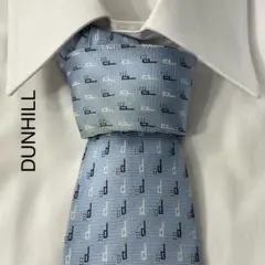 DUNHILL ダンヒル パターン柄 ジャガード シルク ネクタイ 英国製