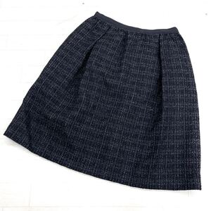 1645◎ UNITED ARROWS GREEN LABEL RELAXING グリーン レーベル リラクシング パンツ スカート 膝丈 ブラック レディース38