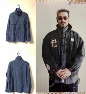 【即決】20SS 希少Sサイズ テンダーロイン HIGH NECK CHANBARY SHT ハイネック シャンブレー シャツ