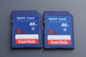 8GB SDHC カード SanDisk　●2枚セット●