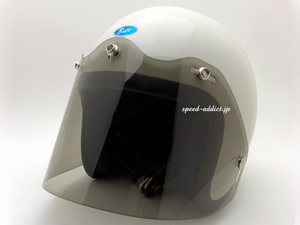 BOB HEATH VISORS FLAT SHIELD スモーク/ボブヒースバイザーフラットシールドカスタムコンペシールド透明ジェットヘルメット用防風防塵保護