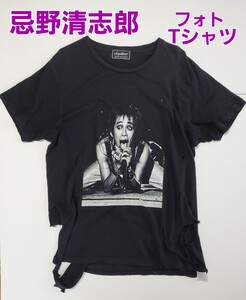 忌野清志郎 フォトTシャツ 半袖 ロック風にいかがですか(*^^*)？ 黒 芸能人 プリント Tシャツ トップス カッコイイ 