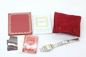 Cartier カルティエ サントスガルベ 187901 クォーツ デイト メンズ 腕時計 ベルトジャンク 1535-HA①