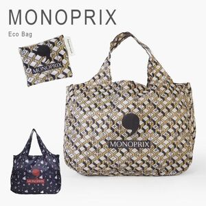 アウトレット 新品 未使用 モノプリ エコバッグ 折りたたみ コンパクト 軽量 フランス エッフェル MONOPRIX EcoBag EFFEL［250121-33］