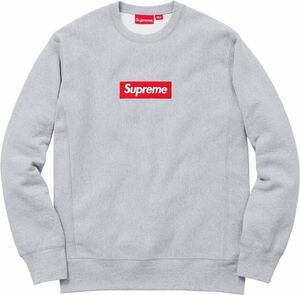 【新品】国内正規品 Sサイズ 15AW Supreme Box Logo Crewneck シュプリーム　クルーネック スウェット トレーナー グレー