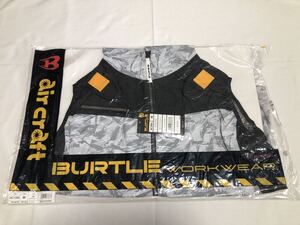 【新品】BURTLE バートル エアークラフト パーカーベスト フルハーネス対応 空調服 遮熱 UVカット【Mサイズ】 AC1094 カモフラシルバー MF