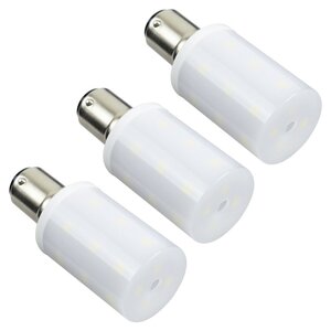 【送料無料】[3個set]BA15D 6W 12v 24V 兼用 LED バルブ 平行ピン マリン用 船 ボート 船舶 ヨット 航海灯 6500K 白 ホワイト 防水 電球