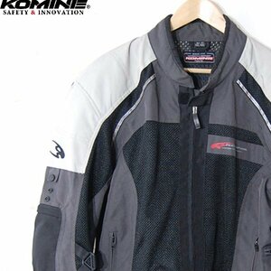 コミネ KOMINE■メッシュライディングジャケット　肩 肘 背中 プロテクターあり■4XL■グレー×ブラック ※NK4902155