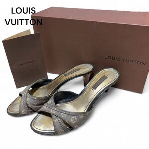 LOUIS VUITTON ルイヴィトン モノグラムイディール ミュール 36