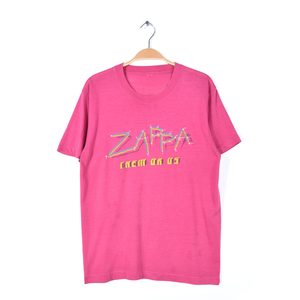 【送料無料】80s フランクザッパ THEM OR US ヴィンテージTシャツ バンドTシャツ FRANK ZAPPA サイズL相当 古着 @AAA1424