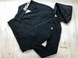 CONVERSE コンバース メンズ フード異素材切り替え ジップパーカー M 黒