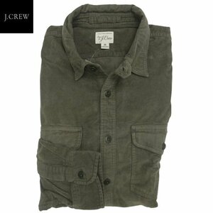 J.Crew Garment-Dyed Corduroy CPO Shirt ジェイクルー コーデュロイ CPOシャツ 海軍 カジュアルシャツ 長袖 グレー Fisherman Grey/S