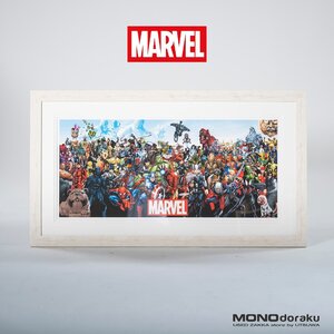 ポスター MARVEL マーベル MARVEL展限定 MARVELヒーローズ ジークレー版画 額縁付き アメコミ