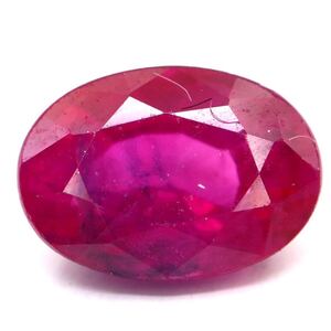 1円〜!!ソ付き!!◆天然ルビー 0.699ct◆d 約5.8×4.0mm ルース 裸石 corundum コランダム ruby 宝石 jewelry BC5/BC5 テEA5 w4え25