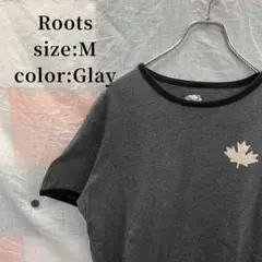 Roots アメカジ 古着 リンガーTシャツ グレー Canada カナダ