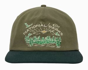 パークプロジェクト キャップ 新品 PARKS PROJECT 日本未発売 帽子 アウトドアキャップ パークスプロジェクト peace cap hat green