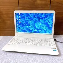 すぐに使える設定済み✨可愛い白ノートパソコン✨大容量500GB✨カメラ付きPC