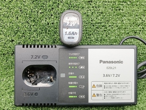 中古 Panasonic パナソニック 3.6V / 7.2V 急速充電器 ＋ リチウムイオン 電池パック バッテリー EZ0L21 ＋ EZ9L21