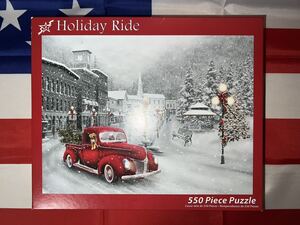 新品未開封　made in USA HOLIDAY RIDE by Michael Shelton jigsaw pazzle 550 pieces Vermont Christmas Company製