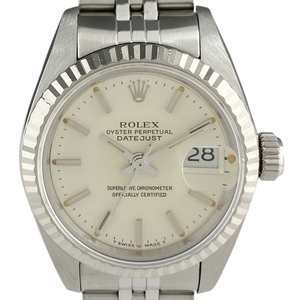 ロレックス ROLEX デイトジャスト 69174 腕時計 SS WG 自動巻き シルバー レディース 【中古】