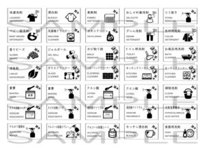 【S1-1】掃除用洗剤ラベル 洗剤ラベル 光沢シール ステッカー