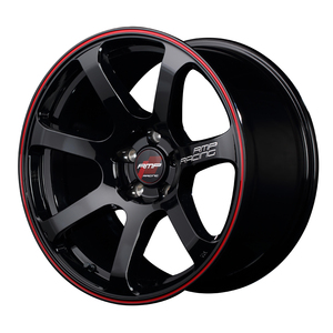 RMP Racing R07 ホイール1本 18x9.5 +12 114.3 5H(ブラック/リムレッドライン)