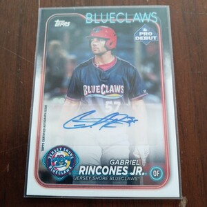 Gabriel rincones Jr.サイン. 2024.topps.PRO DEBUT