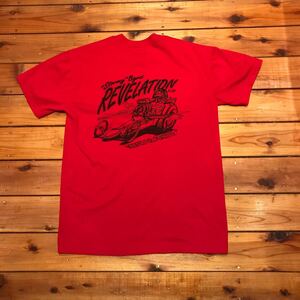 プリントTシャツ　Tシャツ パックプリント　ホッドロッド　JERZEES レッド系　Sサイズ USA古着 アメリカ古着