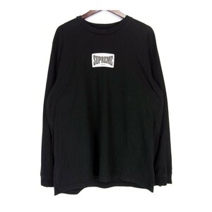 シュプリーム Supreme 20AW 【 Woven Label L/S Top Black 】 フロント ロゴ ウーブン ラベル ロングスリーブ カットソー　n6925