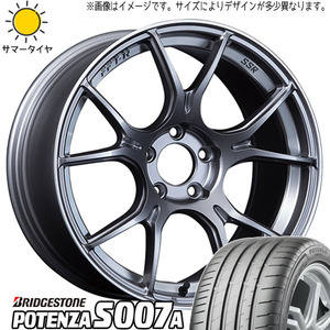 205/45R17 サマータイヤホイールセット ノート etc (BRIDGESTONE POTENZA S007A & SSR GTX02 4穴 100)